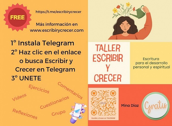 Cartel publicitario del Taller Escribir y Crecer